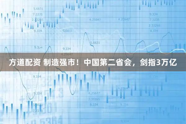 方道配资 制造强市！中国第二省会，剑指3万亿