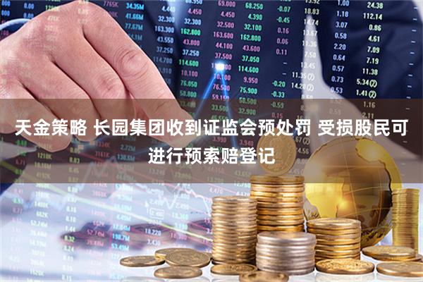 天金策略 长园集团收到证监会预处罚 受损股民可进行预索赔登记